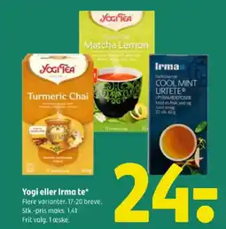 Coop 365 Yogi eller irma te tilbud