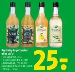 Coop 365 RYNKEBY Ingefæershot eller saft tilbud