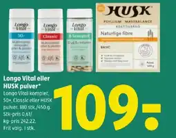 Coop 365 Longo vital eller husk pulver tilbud