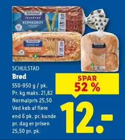 Lidl SCHULSTAD Brød tilbud
