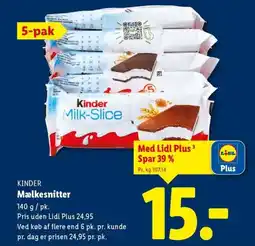 Lidl KINDER Mælkesnitter tilbud