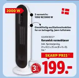 Lidl SILVERCREST Keramisk varmeblæser tilbud