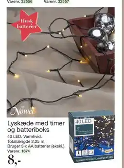 Harald Nyborg Lyskæde med timer og batteriboks, DKK 8 tilbud