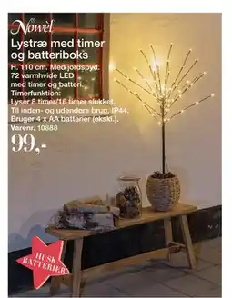 Harald Nyborg Lystræ med timer og batteriboks, DKK 99 tilbud