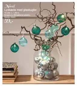 Harald Nyborg Lyskæde med glaskugler, DKK 59 tilbud