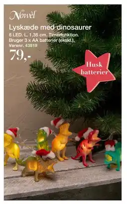 Harald Nyborg Lyskæde med dinosaurer, DKK 79 tilbud