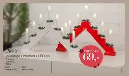 Harald Nyborg Lysestage i træ med 7 LED lys, DKK 69 tilbud