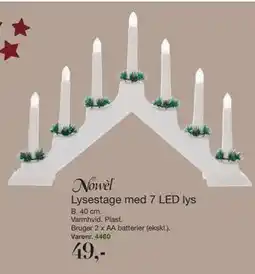 Harald Nyborg Lysestage med 7 LED lys, DKK 49 tilbud