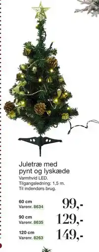 Harald Nyborg Juletræ med pynt og lyskæde tilbud