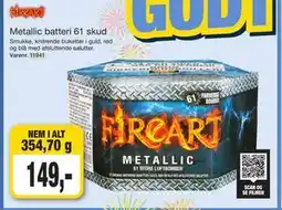 Harald Nyborg Metallic batteri 61 skud, DKK 149 tilbud