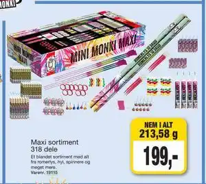 Maxi sortiment 318 dele, DKK 199