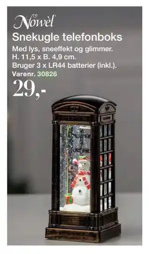 Harald Nyborg Snekugle telefonboks, DKK 29 tilbud