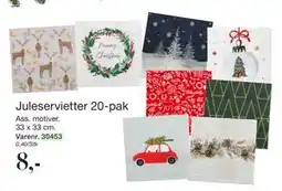 Harald Nyborg Juleservietter 20-pak, DKK 8 tilbud