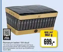 Harald Nyborg Romanum batteri 104 skud, DKK 699 tilbud