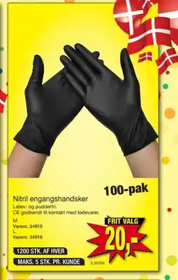 Harald Nyborg Nitril engangshandsker, DKK 20 tilbud