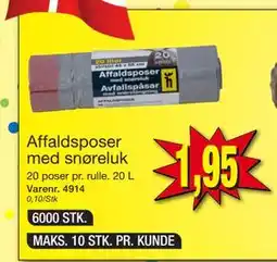 Harald Nyborg Affaldsposer med snøreluk, DKK 1.95 tilbud