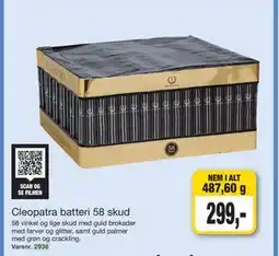 Harald Nyborg Cleopatra batteri 58 skud, DKK 299 tilbud