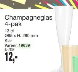 Harald Nyborg Champagneglas 4-pak, DKK 12 tilbud