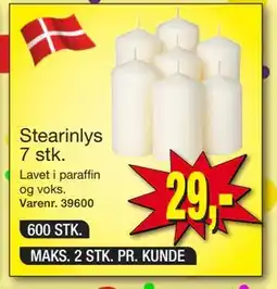 Harald Nyborg Stearinlys 7 stk, DKK 29 tilbud