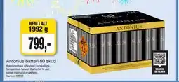 Harald Nyborg Antonius batteri 80 skud, DKK 799 tilbud