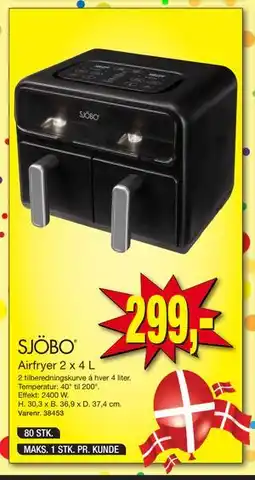 Harald Nyborg Airfryer 2 x 4 L, DKK 299 tilbud