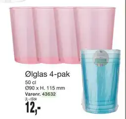 Harald Nyborg Ølglas 4-pak, DKK 12 tilbud