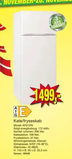 Harald Nyborg Køle/fryseskab, DKK 1499 tilbud