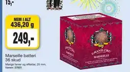 Harald Nyborg Marseille batteri 36 skud, DKK 249 tilbud