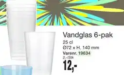 Harald Nyborg Vandglas 6-pak, DKK 12 tilbud