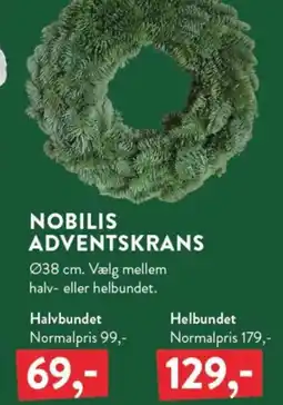 Plantorama Nobilis adventskrans tilbud