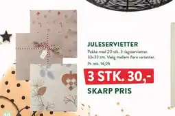 Plantorama Juleservietter tilbud
