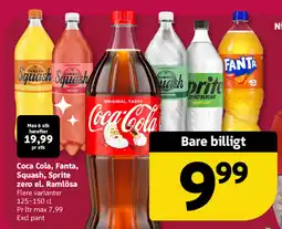 Løvbjerg Coca Cola, Fanta, Squash, Sprite zero el. Ramlösa tilbud