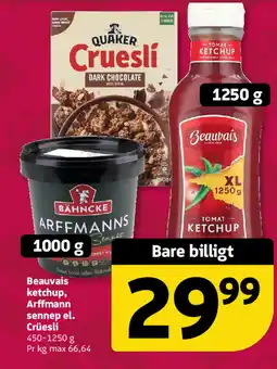 Løvbjerg Beauvais ketchup, arffmann sennep el. crüesli tilbud
