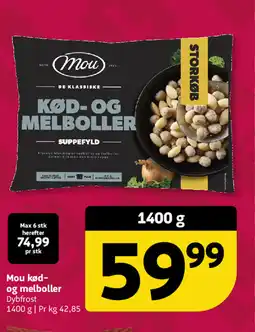 Løvbjerg Mou kød- og melboller Dybfrost tilbud