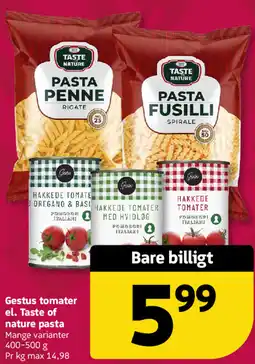 Løvbjerg Gestus tomater el. Taste of nature pasta tilbud