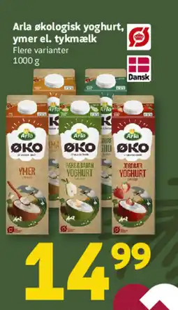Løvbjerg Arla økologisk yoghurt, ymer el. tykmælk tilbud