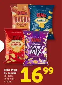 Løvbjerg Kims chips el. snacks tilbud