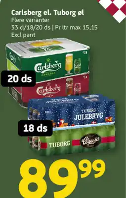 Løvbjerg Carlsberg el. Tuborg øl tilbud