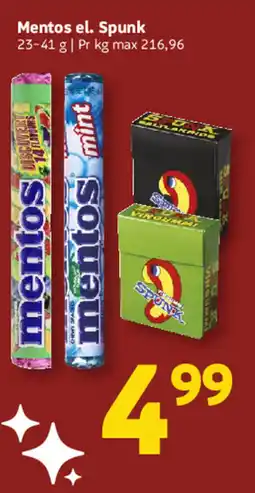 Løvbjerg Mentos el. Spunk tilbud