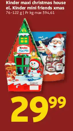 Løvbjerg Kinder maxi christmas house el. Kinder mini friends xmas tilbud