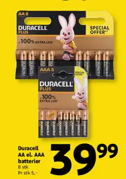 Løvbjerg Duracell AA el. AAA batterier tilbud
