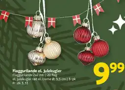 Løvbjerg Flaggurilande el. julekugler tilbud