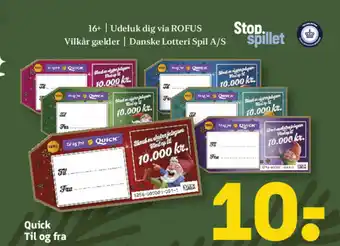 Løvbjerg Quick Til og fra tilbud