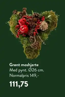 Plantorama Grønt moshjerte, DKK 111.75 tilbud