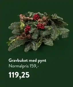 Plantorama Gravbuket med pynt, DKK 119.25 tilbud