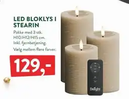 Plantorama LED BLOKLYS I STEARIN, DKK 129 tilbud