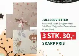 Plantorama JULESERVIETTER, DKK 30 tilbud