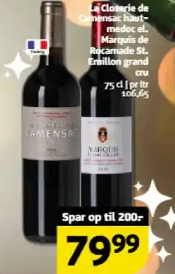 Løvbjerg La Closerie de Camensac haut- medoc el. Marquis de Rocamade St. Emillon grand cru tilbud