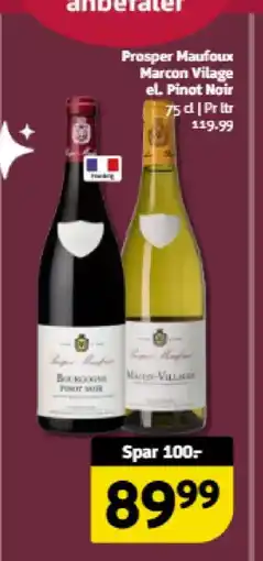 Løvbjerg Prosper Maufoux Marcon Vilage el. Pinot Noir tilbud