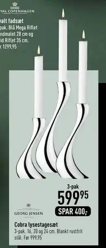 Imerco Cobra lysestagesæt, DKK 599.95 tilbud